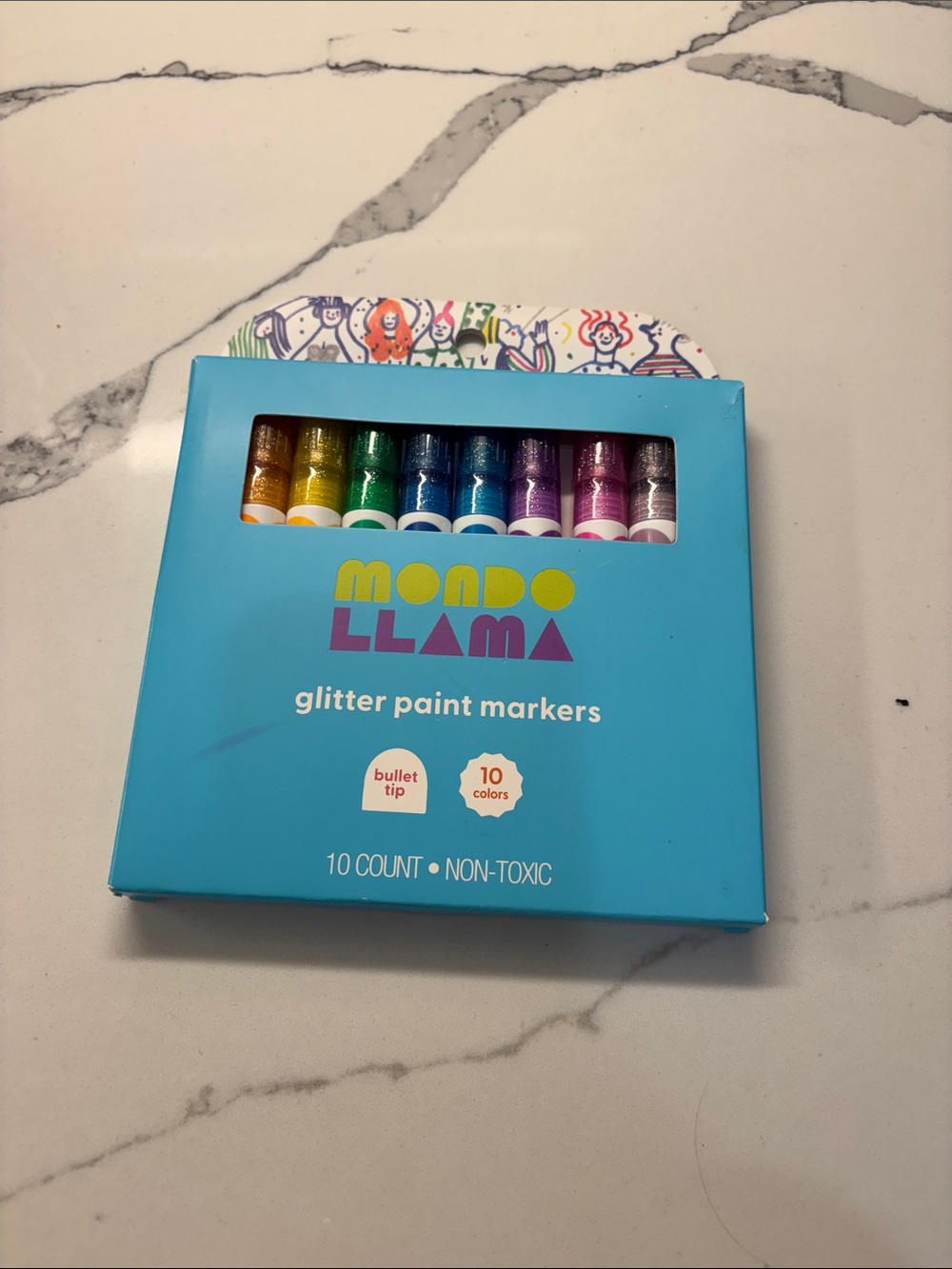 Mondo Llama Glitter Paint Markers - 10 Metallic Colors